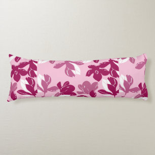Coussins Longs Impression botanique de magnolia rose