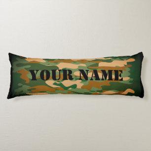 Coussins Longs Impression camouflage camouflage de l'armée verte 