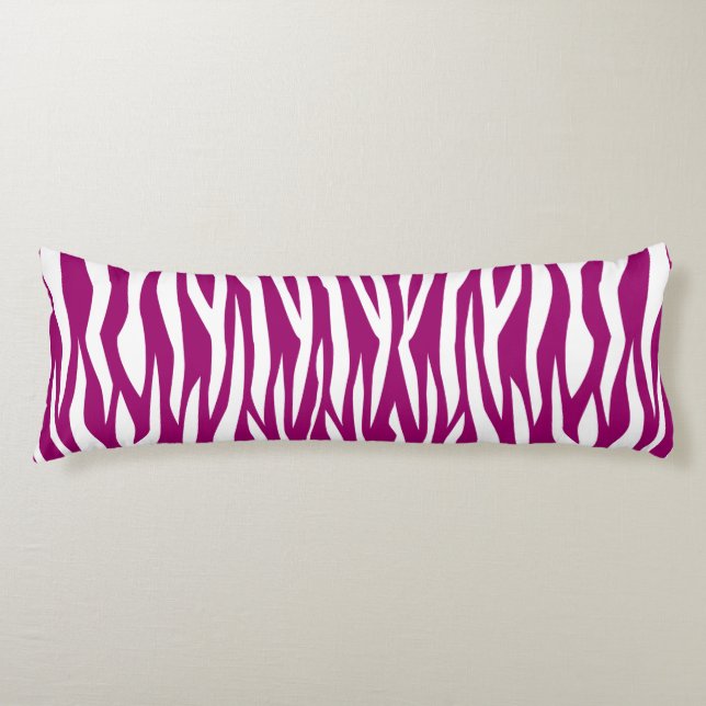 Coussins Longs Impression Magenta Zebra (Devant)