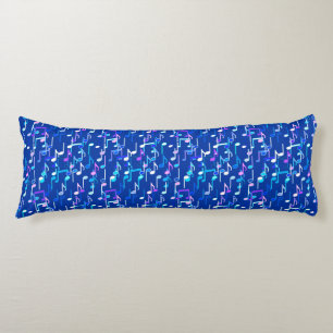 Coussins Longs Impression musicale - indigo blue, multi