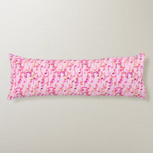 Coussins Longs Impression musicale - rose, multi