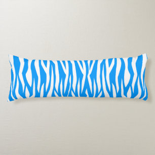 Coussins Longs Impression Zèbre bleu clair