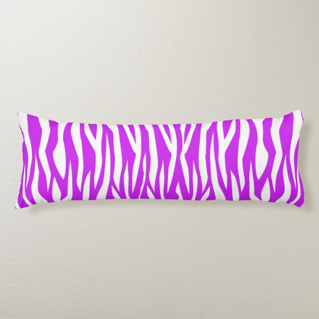 Coussins Longs Impression Zèbre Violet (Devant)