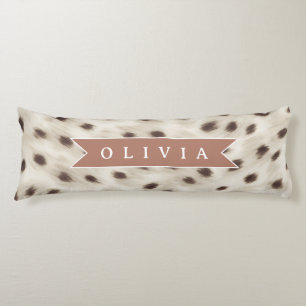 Coussins Longs Imprimé animalier léopard neutre chic personnalisé