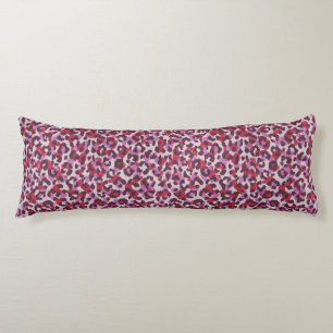Coussins Longs Imprimé chic coloré rouge violet guépard
