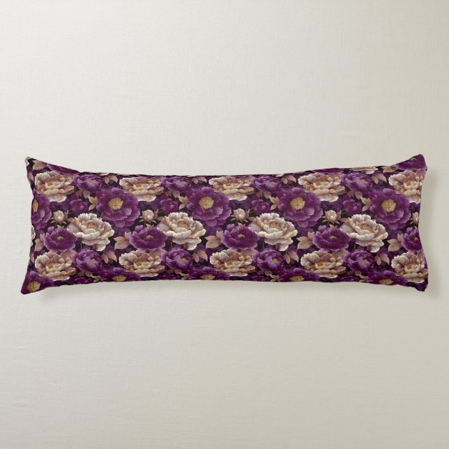 Coussins Longs Imprimé de pivoines Tapis de sol moderne pour réch (Devant)