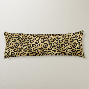 Coussins Longs Imprimé léopard or luxe - Motif animal glamour cos