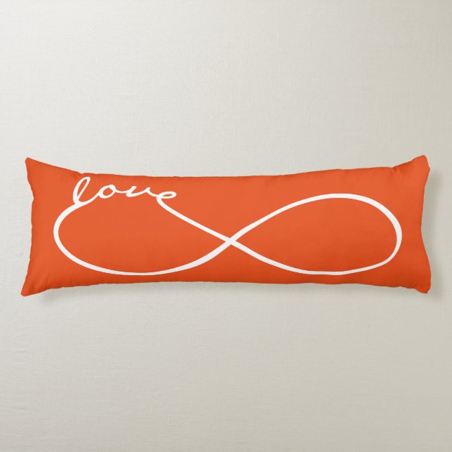 Coussins Longs Infinity Love Lemniscate white + votre backgr. (Devant)