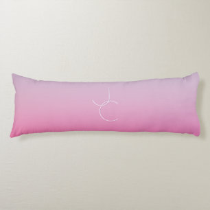 Coussins Longs Initiales de chevauchement modernes 2   Ombre rose