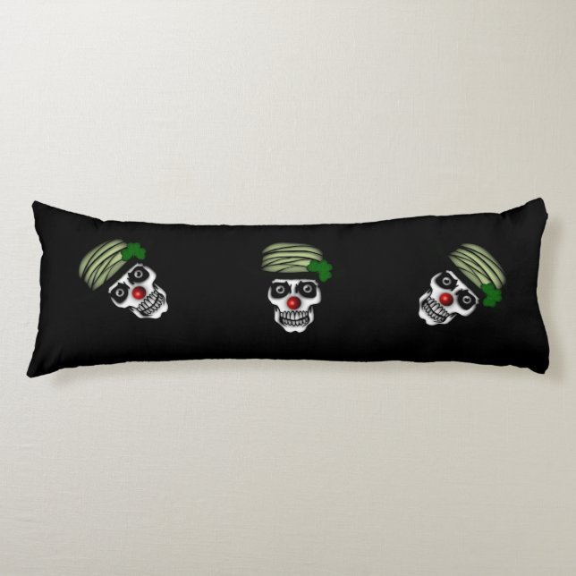 Coussins Longs Irish Skeleton Clown Black (Devant)