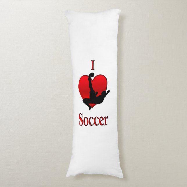 Coussins Longs J'adore le football (Devant (Vertical))