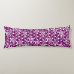 Coussins Longs Japonais Asanoha motif - aubergine violet