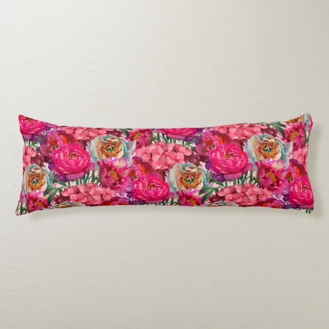 Coussins Longs Jardin de fleurs romantique (Devant)