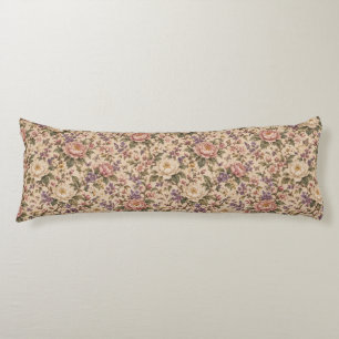 Coussins Longs Jardin de roses botaniques vintage et motif papill