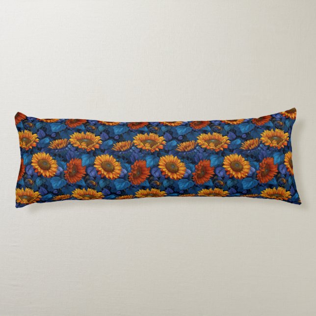 Coussins Longs Jardin de tournesols Canapé rétro de ferme moderne (Dos)
