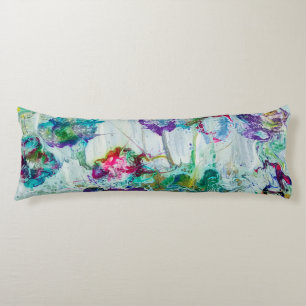 Coussins Longs Jardin des colibris Peinture abstraite