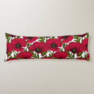 Coussins Longs Jardin Red Poppy 2