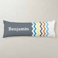 Jaune orange bleu gris personnalisé de Chevron