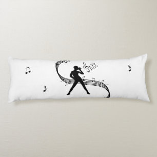 Coussins Longs Jazz Dance White Music Body Oreiller