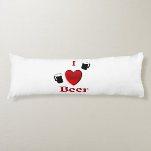 Coussins Longs Je suis coeur design de bière