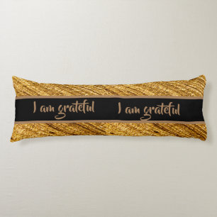 Coussins Longs Je suis Gratty Body Oreiller Gold Brown Design