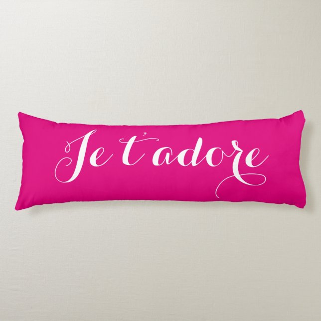 Coussins Longs Je t'adore Je t'aime Oreiller corporel (Devant)