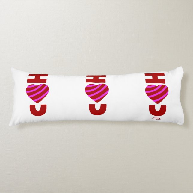 Coussins Longs Je T'Aime Oreiller Corps (Devant)
