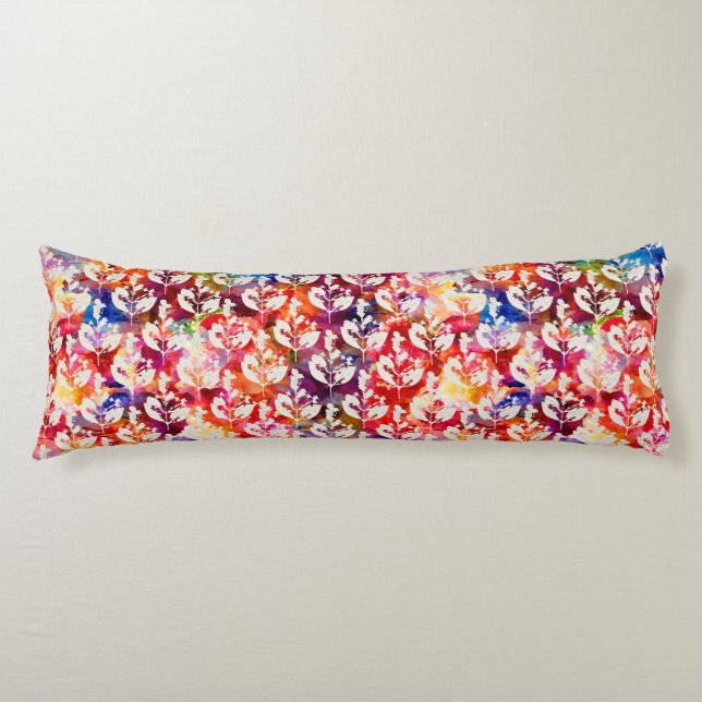 Coussins Longs Joli coloré feuilles abstraits motifs (Devant)