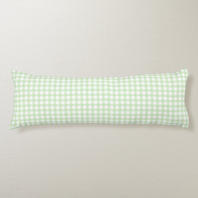 Coussins Longs Joli motif carreaux vert rétro (Devant)