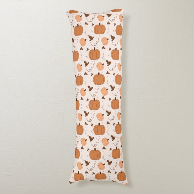 Coussins Longs Joli motif de citrouille (Devant (Vertical))