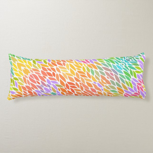 Coussins Longs Joli motif feuille coloré (Devant)
