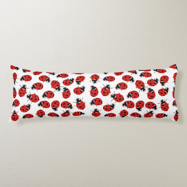 Coussins Longs Joli Motif rouge et noir Ladybug (Devant)
