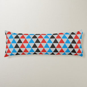 Coussins Longs Joli motif triangle noir rouge bleu + votre idée
