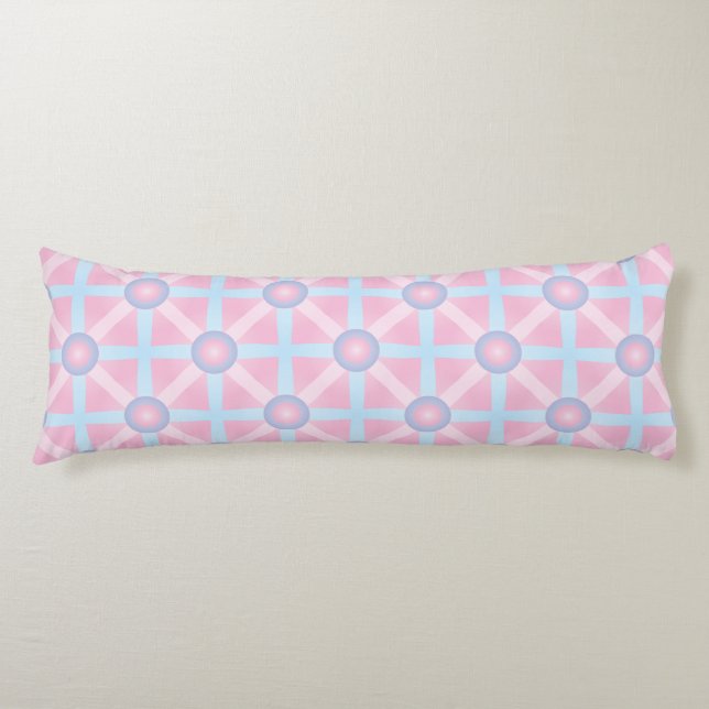 Coussins Longs Joli rose, violet et motif bleu clair (Devant)