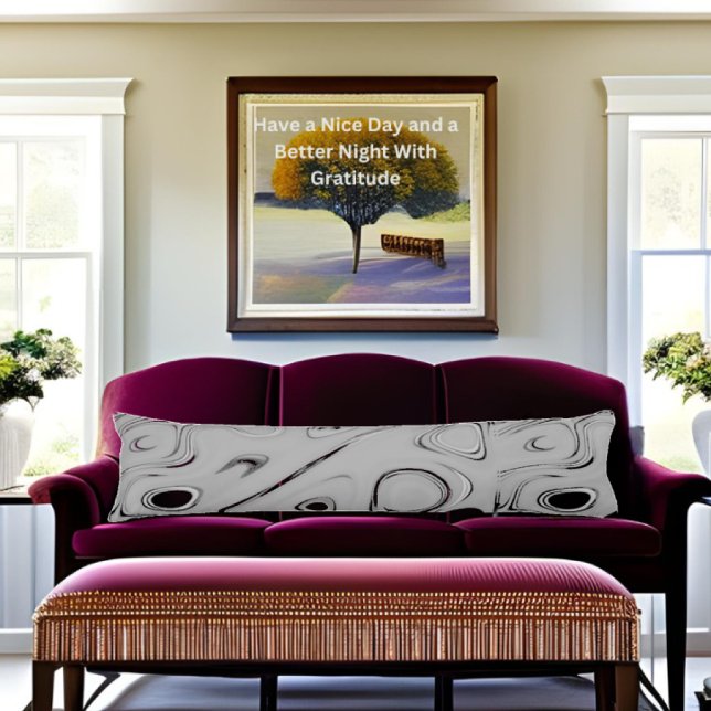 Coussins Longs Jolie et belle Ash gris motif design (Créateur téléchargé)