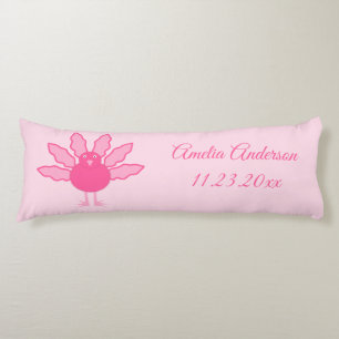 Coussins Longs Jolie fille rose Thanksgiving Turquie Custom