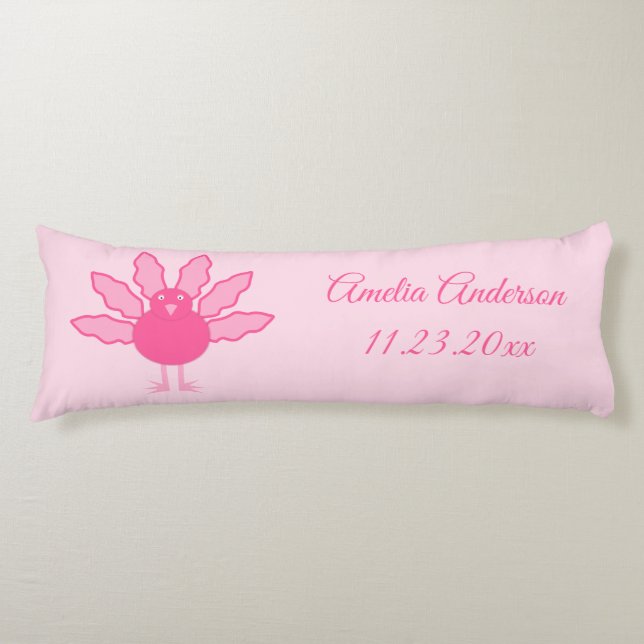 Coussins Longs Jolie fille rose Thanksgiving Turquie Custom (Devant)