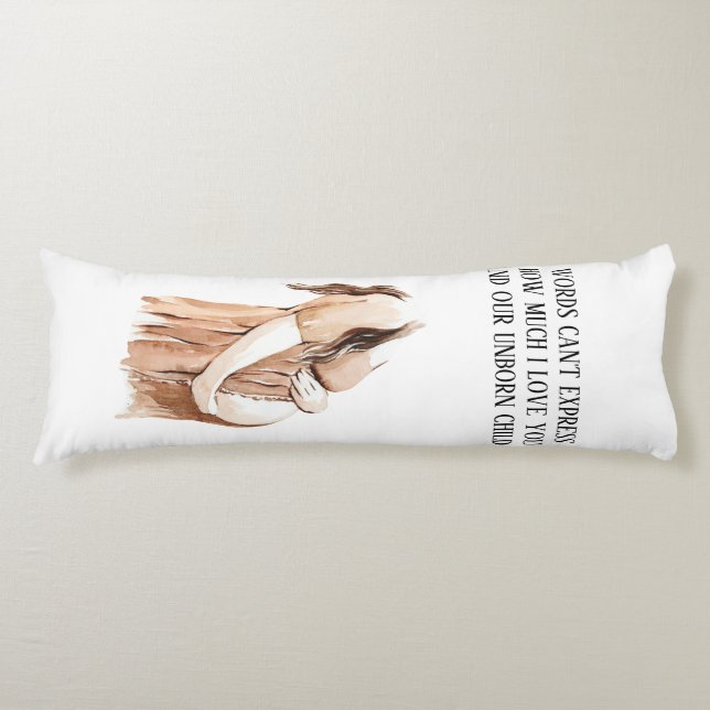 Coussins Longs Jolie Romantique Grossesse Femme Cadeau Avec Citat (Devant)