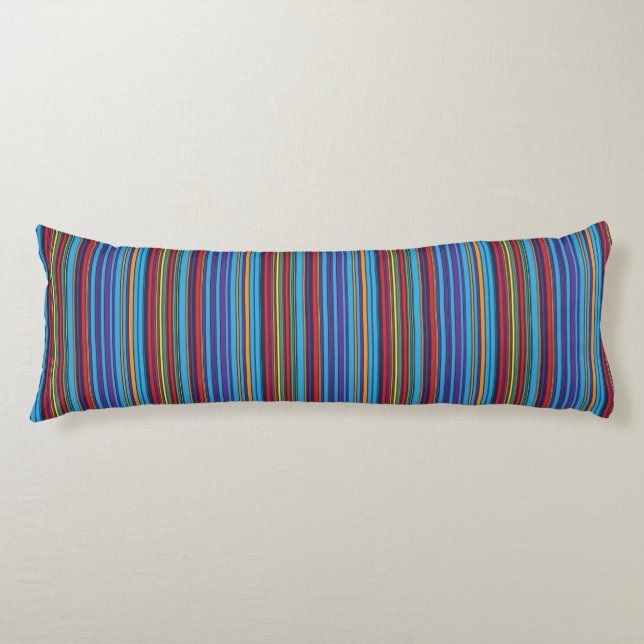 Coussins Longs Jolies rayures bleu violet (Devant)