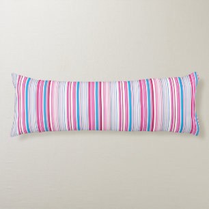Coussins Longs Jolies rayures bleues roses