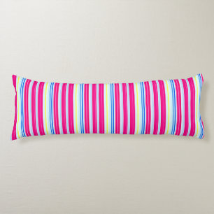 Coussins Longs Jolies rayures bleues roses