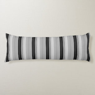 Coussins Longs Jolies rayures noir gris