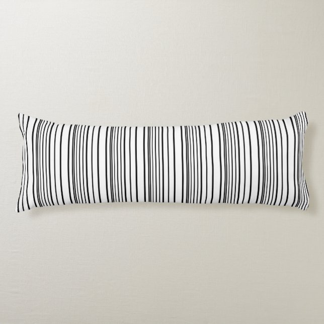 Coussins Longs Jolies rayures noires et blanches (Devant)