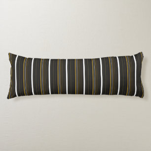 Coussins Longs Jolies rayures noires jaunes