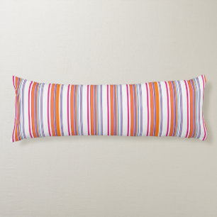 Coussins Longs Jolies rayures rose orange