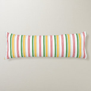 Coussins Longs Jolies rayures vert jaune