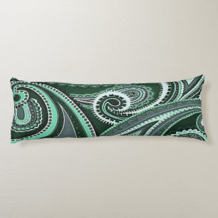 Coussins Longs Jouer avec des motifs Paisley Tons aigue-marine