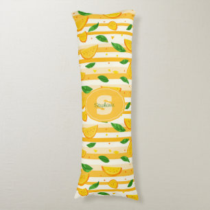 Coussins Longs Jouer Motif de tranche orange avec Feuilles verts