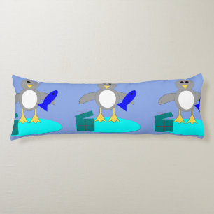 Coussins Longs Joyeux Noël Pêche Pingouin Corps Oreiller