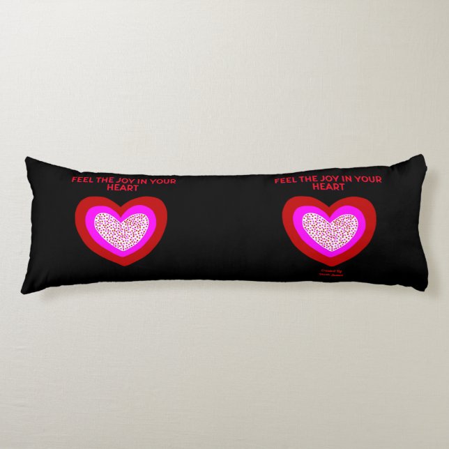 Coussins Longs Joyeux Oreiller Corps Coeur (Devant)